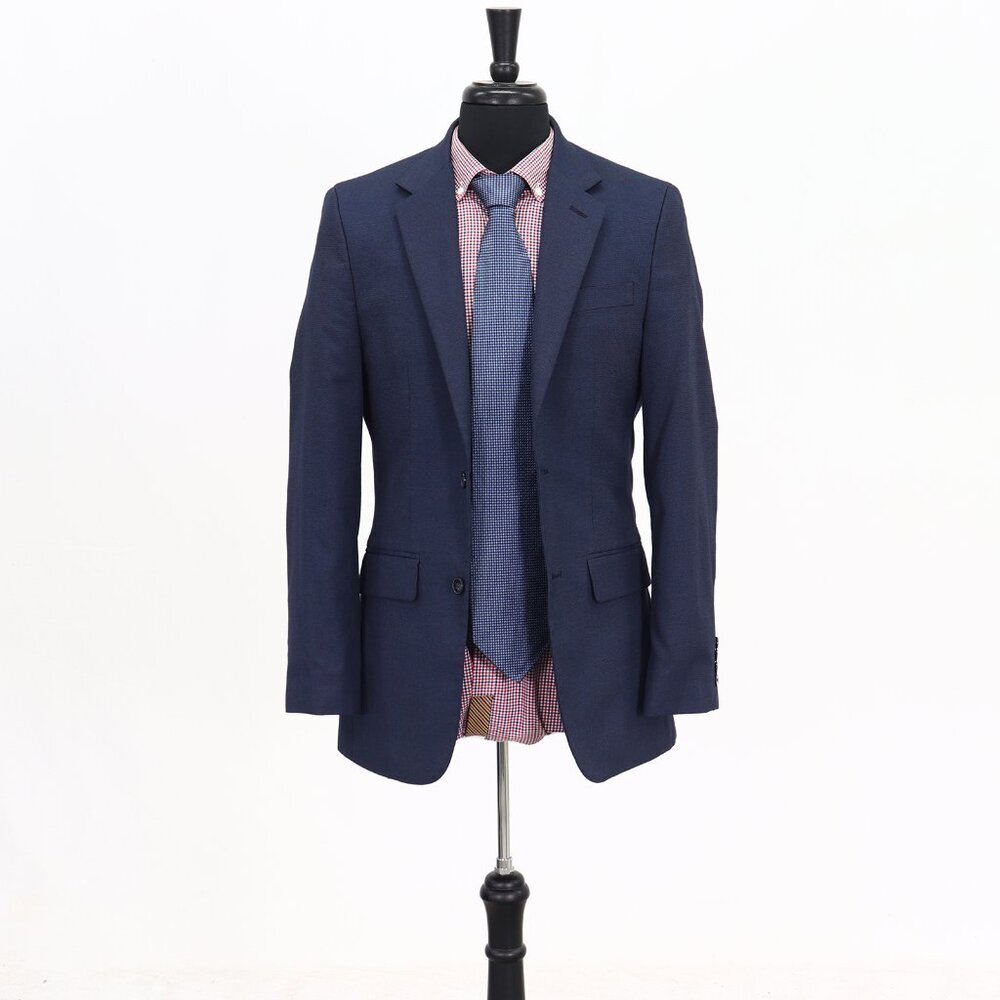 APT 9 36R Blue Solid 2-Button Sport Coat Blazer Jacket G725